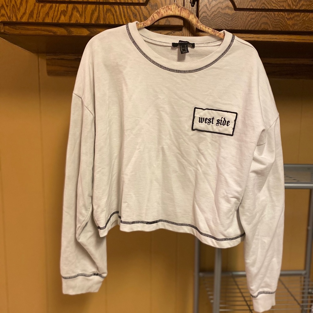White Crop Sweatshirt